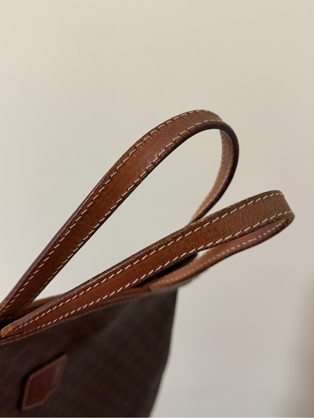 Celine Brown Vintage Macadam
Canvas Top Handle Tote Bag authentic - Picture 5 of 9